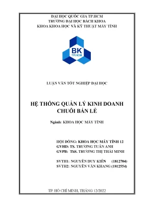 Luận văn tốt nghiệp khoa học máy tính hệ thống quản lý kinh doanh chuỗi bán lẻ