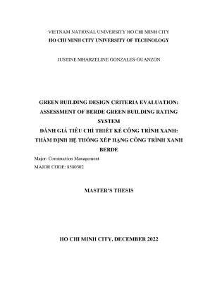 Luận văn thạc sĩ quản lý xây dựng green building design criteria evaluation assessment of berde green building rating system
