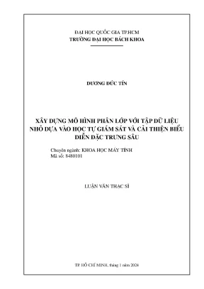 Luận văn thạc sĩ khoa học máy tính xây dựng mô hình phân lớp với tập dữ liệu nhỏ dựa vào học tự giám sát và cải thiện biểu diễn đặc trưng sâu