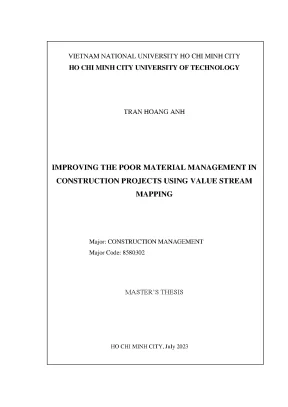 Luận văn thạc sĩ quản lý xây dựng improving the poor material management in construction projects using value stream mapping