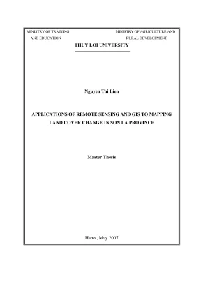 Luận văn thạc sĩ applications of remote sensing and gis to mapping land cover change in son la province
