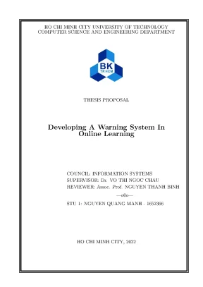 Luận văn tốt nghiệp hệ thống thông tin developing a warning system in online learning