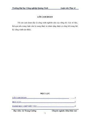 Luận văn thạc sĩ kỹ thuật nghiên cứu đánh giá tình hình tai nạn lao động và đề xuất các biện pháp giảm thiểu tai nạn lao động trong khai thác than hầm lò của công ty than quang hanh tkv