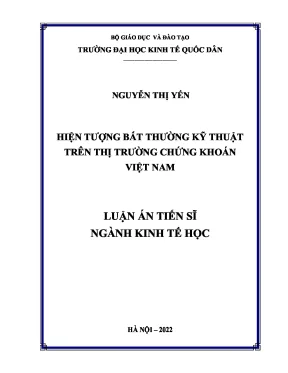 Hiện tượng bất thường kỹ thuật trên thị trường chứng khoán việt nam luận án tiến sĩ nguyễn thị yến