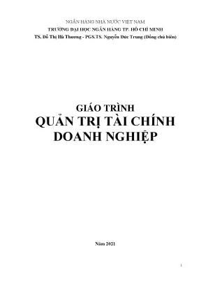 Giáo trình quản trị tài chính doanh nghiệp đỗ thị hà thương