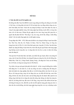 Luận án tiến sĩ quy hoạch và quản lý tài nguyên nước nghiên cứu xây dựng cơ sở khoa học đề xuất giải pháp nhằm nâng cao năng lực và hiệu quả của hệ thống tiêu bắc nam hà trong điều kiện biến đổi khí hậu nước biển dâng