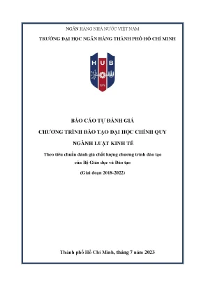 Báo cáo tự đánh giá chương trình đào tạo đại học chính quy ngành luật kinh tế