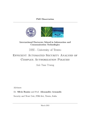 Luận án tiến sĩ efficient automated security analysis of complex authorization policies