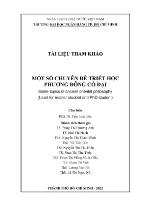 Tài liệu tham khảo một số chuyên đề triết học phương đông cổ đại some topics of ancient oriental philosophy