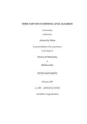 Luận án tiến sĩ some new nonunimodal level algebras