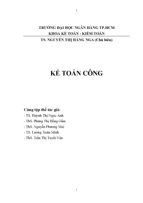 Giáo trình kế toán công nguyễn thị hằng nga