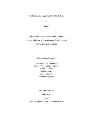 Luận án tiến sĩ synthetic studies on polycyclic indole alkaloids