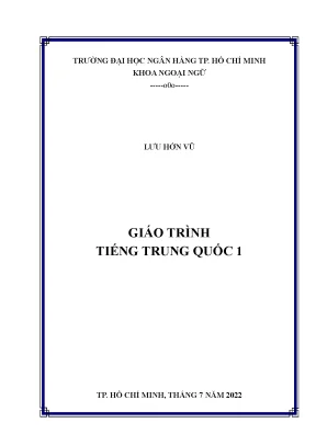 Giáo trình tiếng trung quốc 1 lưu hớn vũ