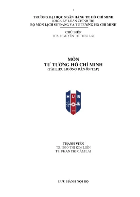 Tài liệu hướng dẫn ôn tập môn tư tưởng hồ chí minh