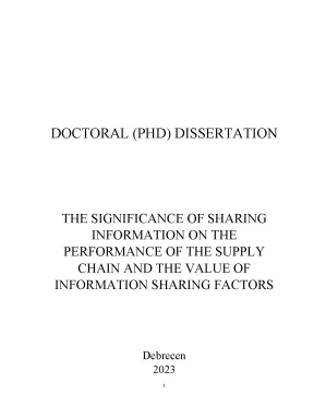 Luận án tiến sĩ quản trị kinh doanh the significance of sharing information on the performance of the supply chain and the value of information sharing factors