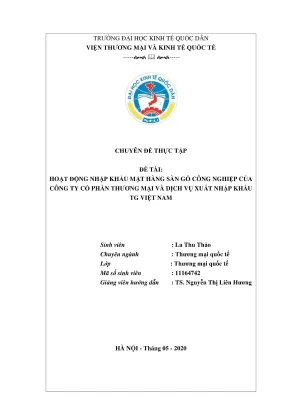 Chuyên đề thực tập hoạt động nhập khẩu mặt hàng sàn gỗ công nghiệp của công ty cổ phần thương mại và dịch vụ xuất nhập khẩu tg việt nam