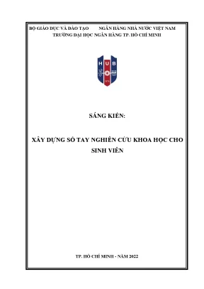 Sáng kiến xây dựng sổ tay nghiên cứu khoa học cho sinh viên