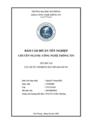 Khóa luận tốt nghiệp công nghệ thông tin xây dựng website bán đồ gia dụng