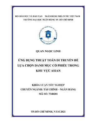 Khóa luận tốt nghiệp ứng dụng thuật toán di truyền để lựa chọn danh mục cổ phiếu trong khu vực asian