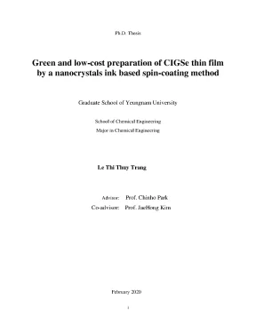 Luận án tiến sĩ kỹ thuật hóa học green and lowcost preparation of cigse thin film by a nanocrystals ink based spincoating method