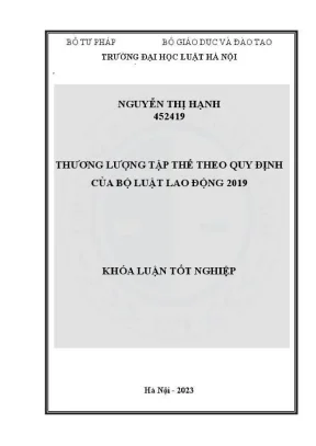 Khóa luận tốt nghiệp thương lượng tập thể theo quy định của bộ luật lao động 2019