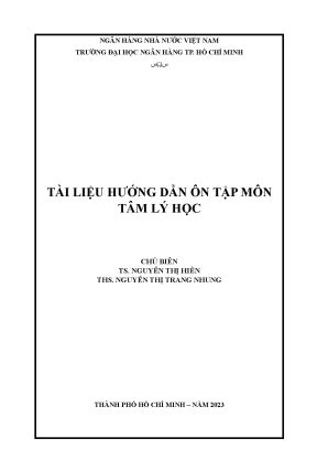 Tài liệu hướng dẫn ôn tập môn tâm lý học