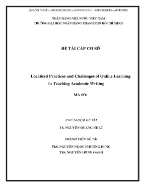 Localised practices and challenges of online learning in teaching academic writing