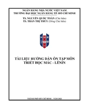 Tài liệu hướng dẫn ôn tập môn triết học mác lênin