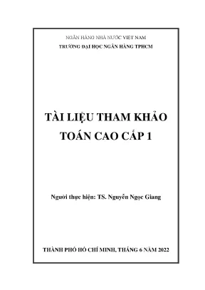 Tài liệu tham khảo toán cao cấp 1 nguyễn ngọc giang