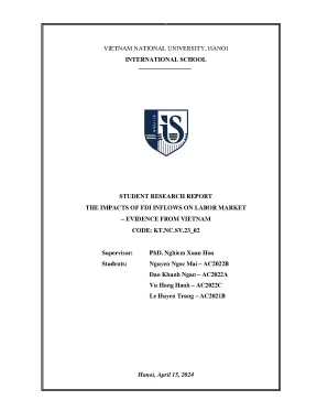 Báo cáo nghiên cứu khoa học the impacts of fdi inflows on labor market evidence from vietnam
