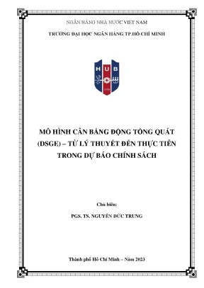 Mô hình cân bằng động tổng quát dsge từ lý thuyết đến thực tiễn trong dự báo chính sách