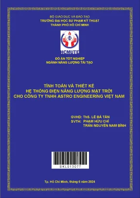 Đồ án tốt nghiệp tính toán và thiết kế hệ thống điện năng lượng mặt trời cho công ty tnhh astro engineering việt nam