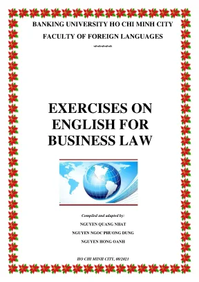 Tài liệu tham khảo exercises on english for business law nguyễn quang nhật nguyễn ngọc phương dung nguyễn hồng oanh