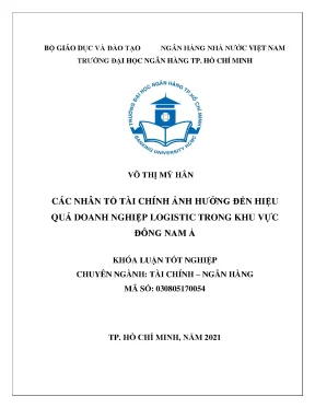 Các nhân tố tài chính ảnh hưởng đến hiệu quả doanh nghiệp logistic trong khu vực đông nam á