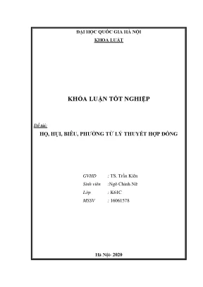 Khóa luận tốt nghiệp họ hụi biêu phường từ lý thuyết hợp đồng