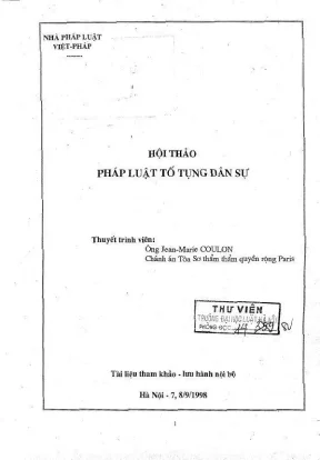 Kỷ yếu hội thảo khoa học pháp luật tố tụng dân sự