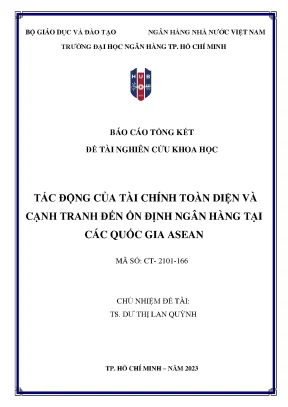 Đề tài nghiên cứu khoa học tác động của tài chính toàn diện và cạnh tranh đến ổn định ngân hàng tại các quốc gia asean