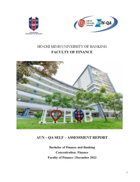 Aun qa selfassessment report bachelor of finance and banking