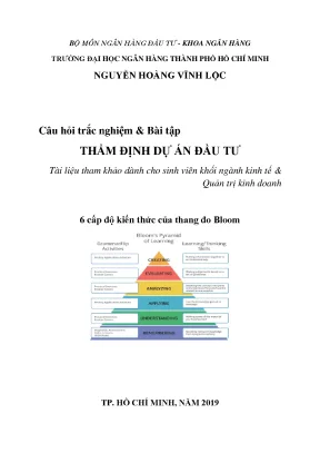 Tài liệu tham khảo câu hỏi trắc nghiệm và bài tập thẩm định dự án đầu tư
