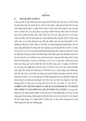 Luận án thạc sĩ xây dựng công trình thủy nghiên cứu nguyên nhân và đề xuất giải pháp xử lý xói lở nền cống và vai cống sau sự cố cống tắc giang
