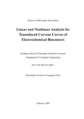 Luận án tiến sĩ khoa học máy tính linear and nonlinear analysis for transduced current curves of electrochemical biosensors