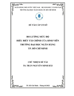 Đề tài nghiên cứu khoa học đo lường mức độ hiểu biết tài chính của sinh viên trường đại học ngân hàng tp hồ chí minh
