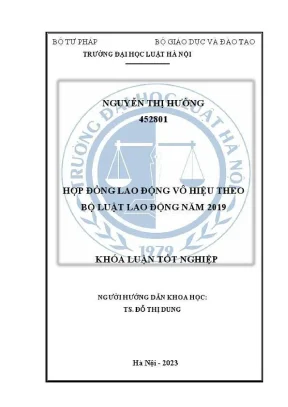 Khóa luận tốt nghiệp hợp đồng lao động vô hiệu theo bộ luật lao động năm 2019