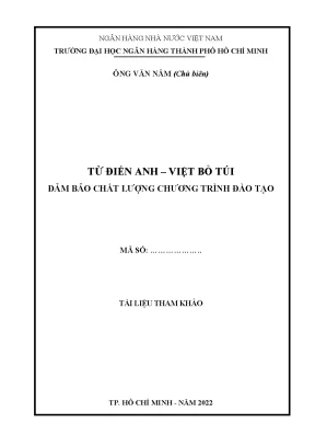 Tài liệu tham khảo từ điển anh việt bỏ túi đảm bảo chất lượng chương trình đào tạo
