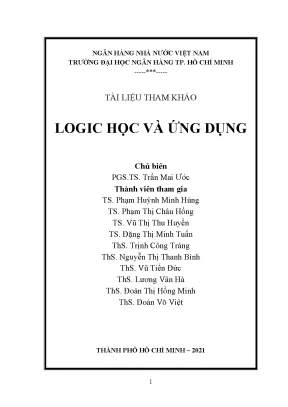Tài liệu tham khảo logic học và ứng dụng trần mai ước
