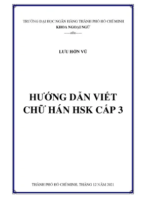 Tài liệu tham khảo hướng dẫn viết chữ hán hsk cấp 3 lưu hớn vũ