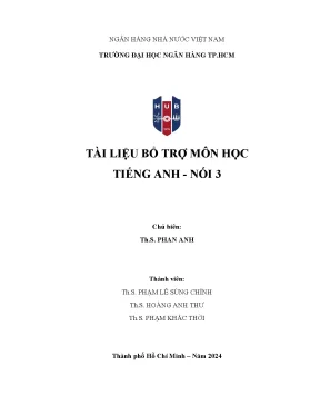 Tài liệu bổ trợ môn học tiếng anh nói 3