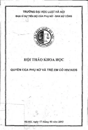 Kỷ yếu hội thảo khoa học quyền của phụ nữ và trẻ em có hivaids