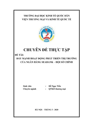 Chuyên đề thực tập đẩy mạnh hoạt động phát triển thị trường tại ngân hàng seabank hội sở chính