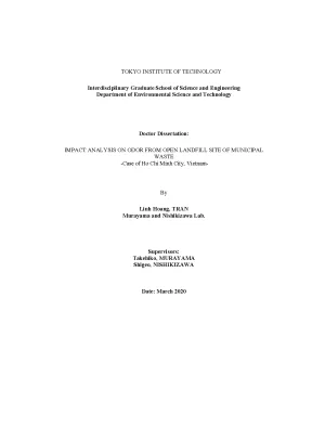 Luận án tiến sĩ khoa học và công nghệ môi trường impact analysis on door from open landfill site of municipal waste